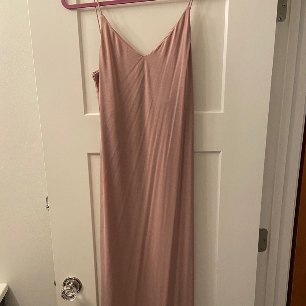 Blush maxi dress